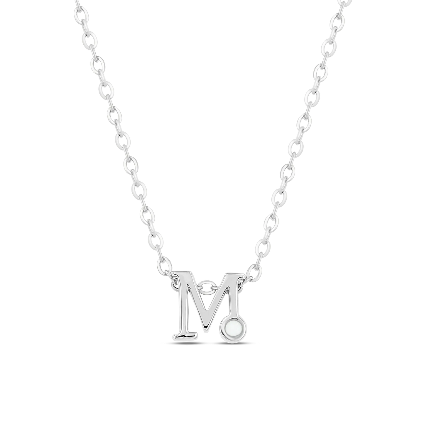Anna | Moedermelk Initial Ketting Zilver