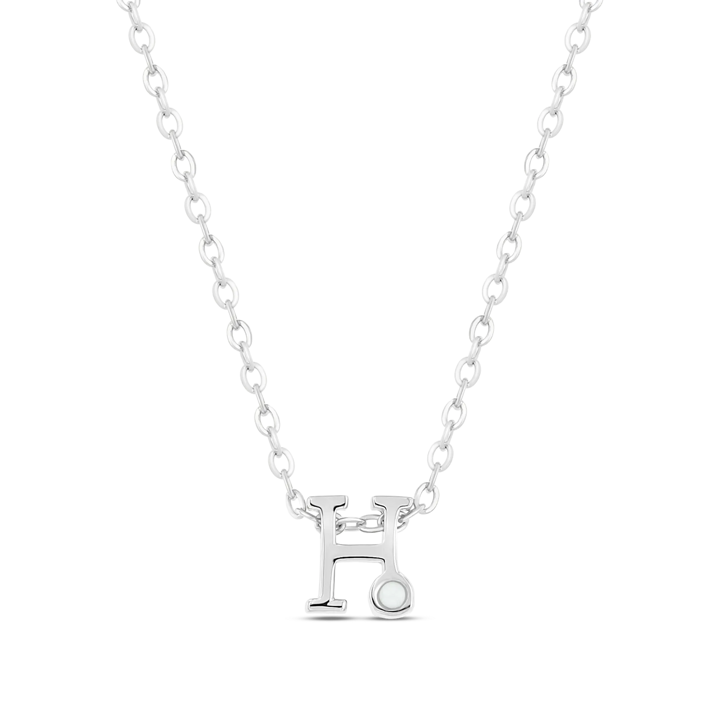 Anna | Moedermelk Initial Ketting Zilver