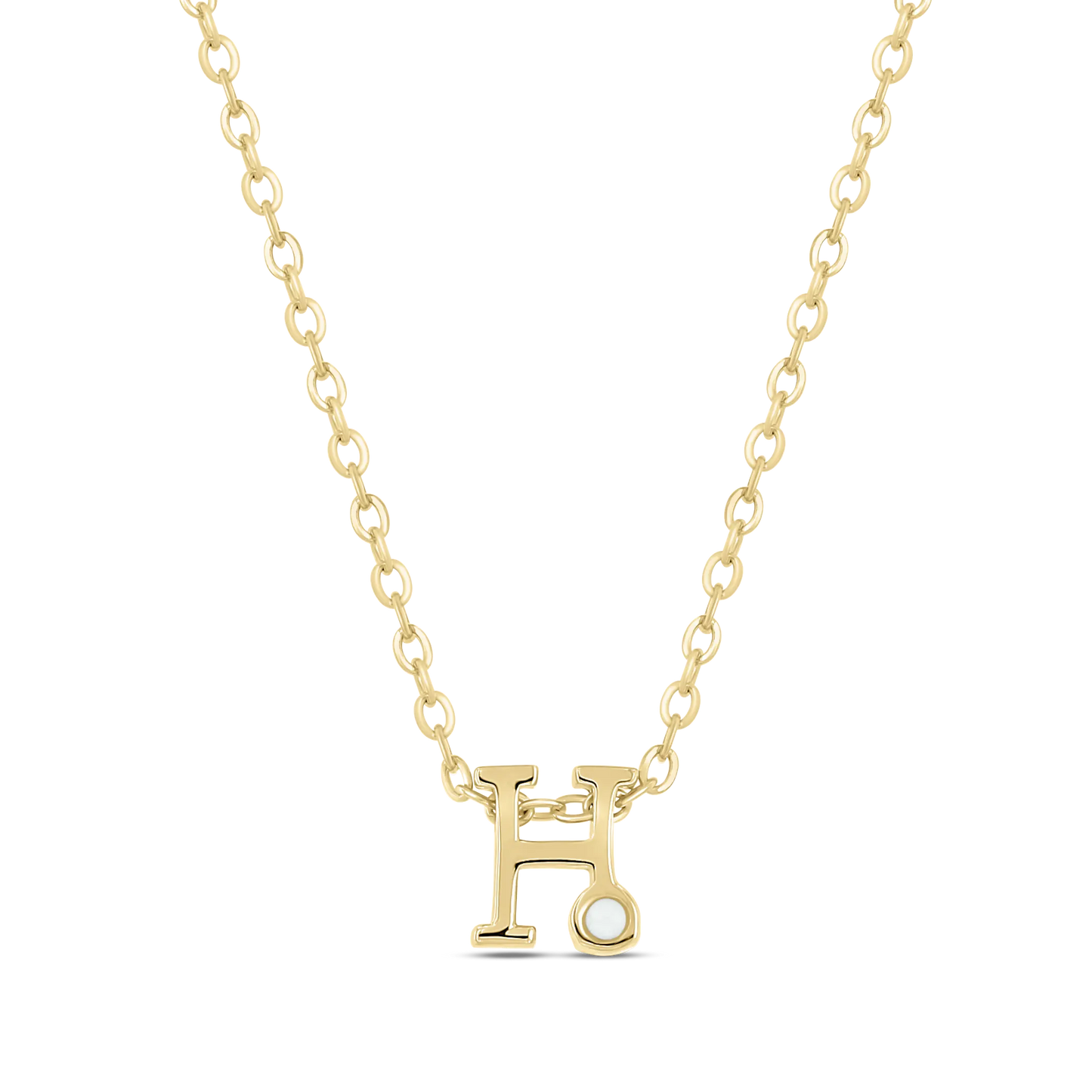 Anna | Moedermelk Initial Ketting massief