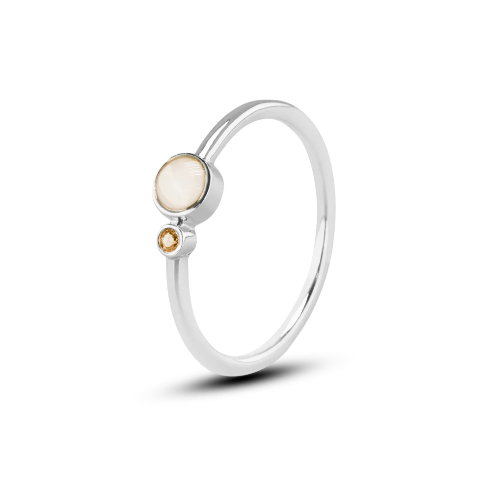 Giulia | Moedermelk Ring Wit Goud