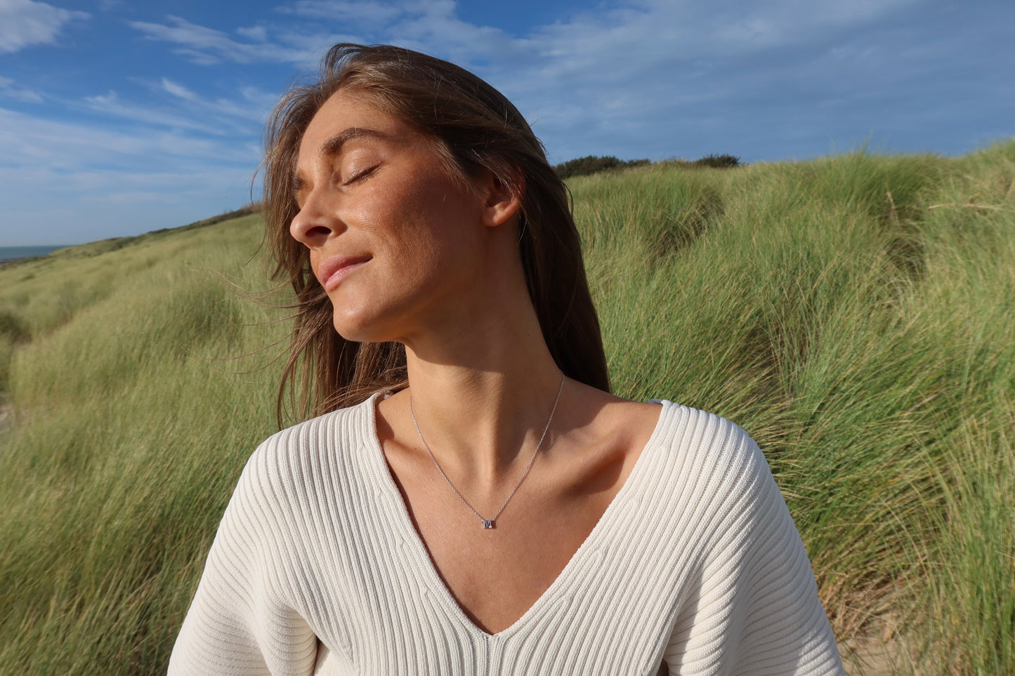 Anna | Moedermelk Initial Ketting Zilver