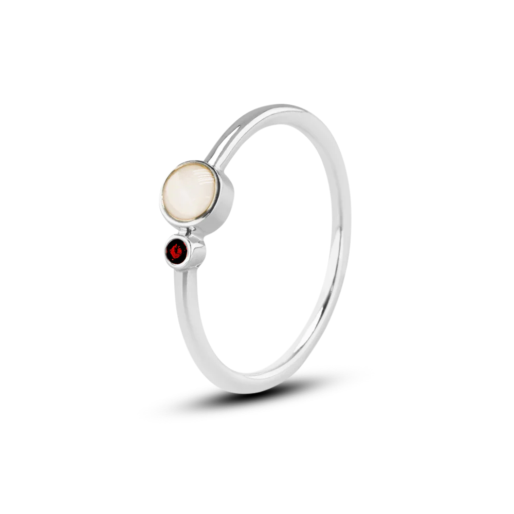 Giulia | Moedermelk Ring Wit Goud
