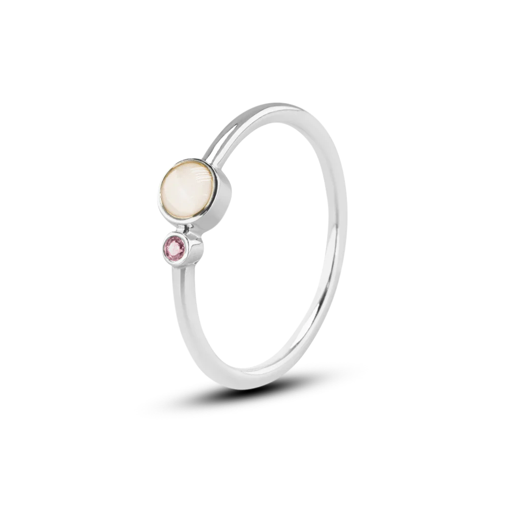 Giulia | Moedermelk Ring Wit Goud