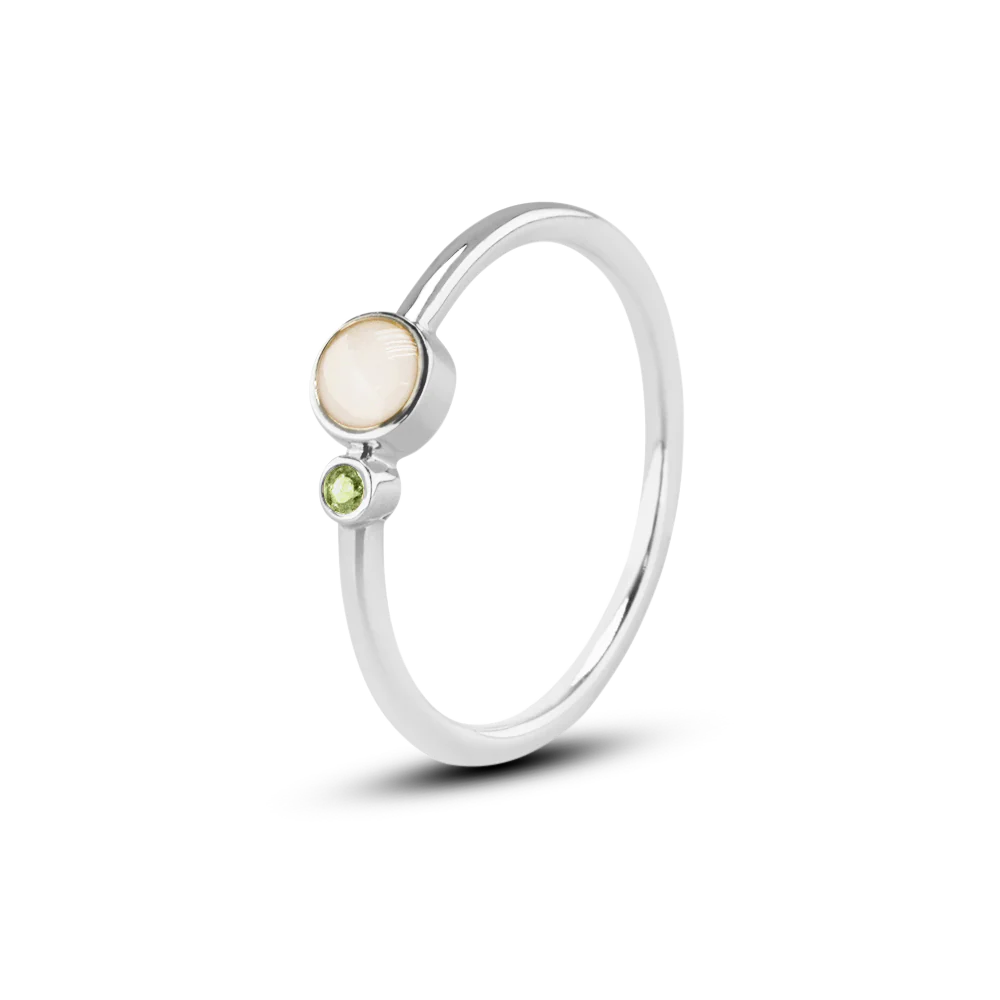 Giulia | Moedermelk Ring Wit Goud
