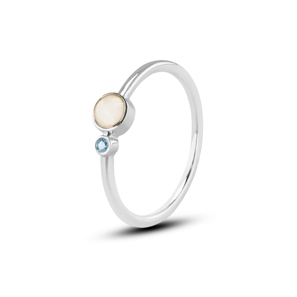 Giulia | Moedermelk Ring Wit Goud