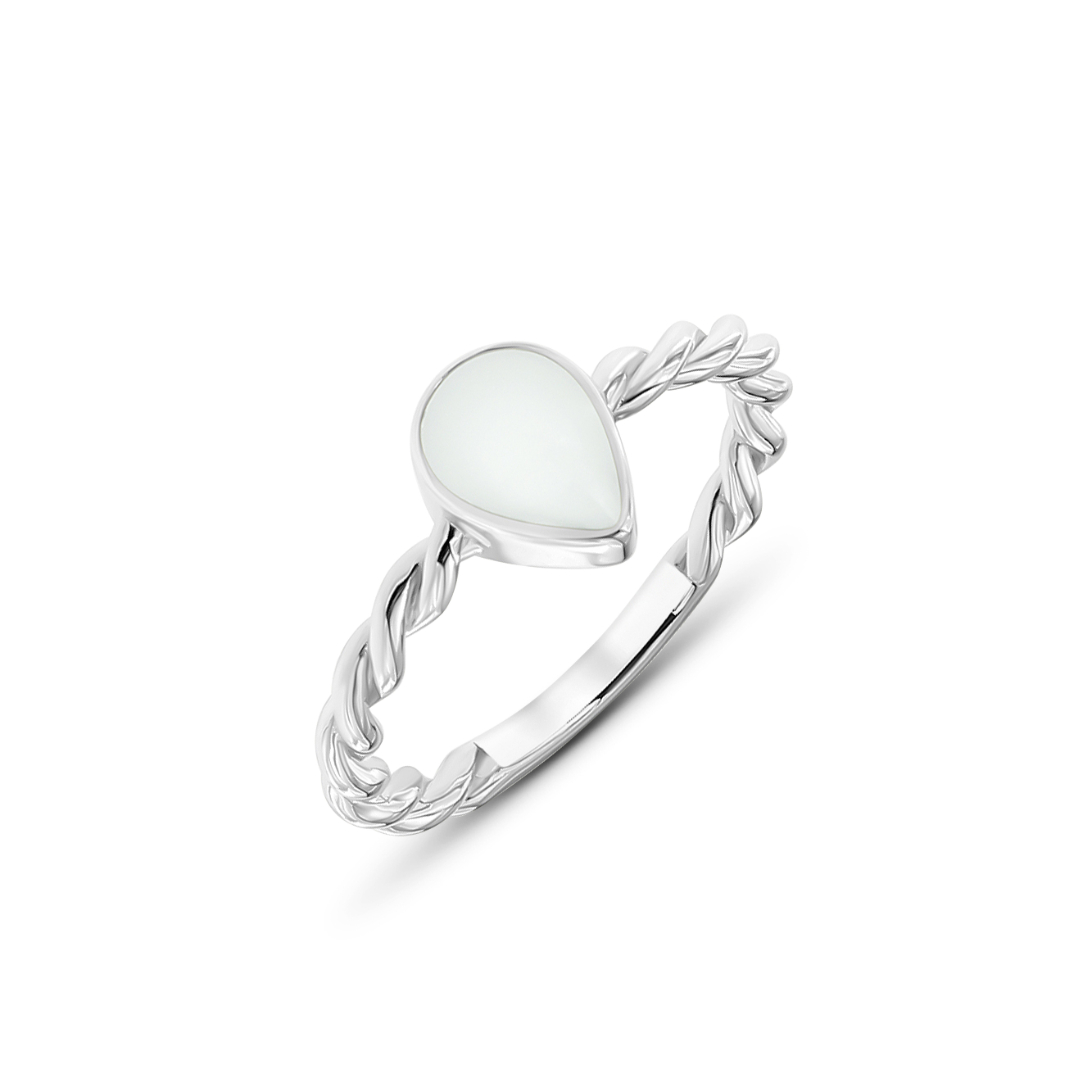 Turning Droplet | Moedermelk Ring Zilver