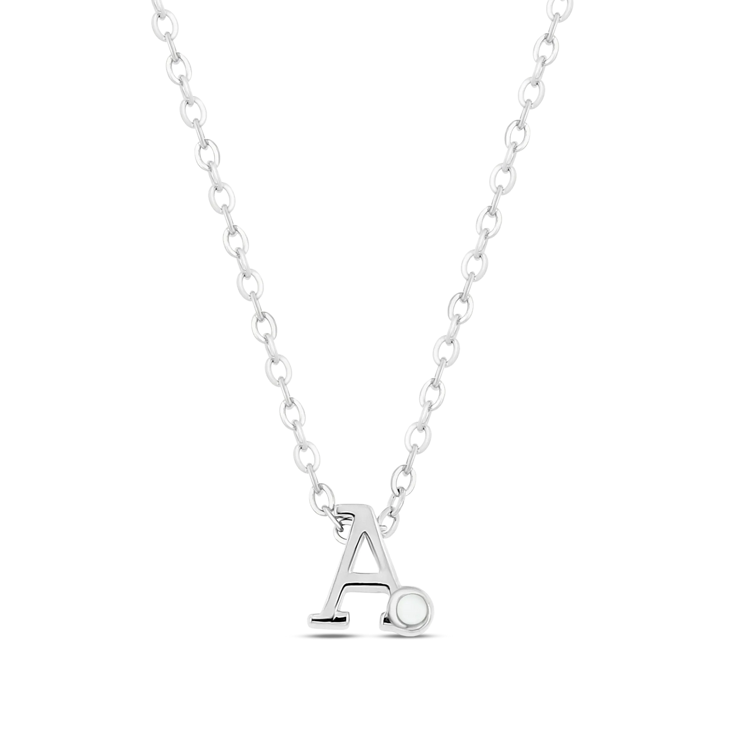 Anna | Moedermelk Initial Ketting massief