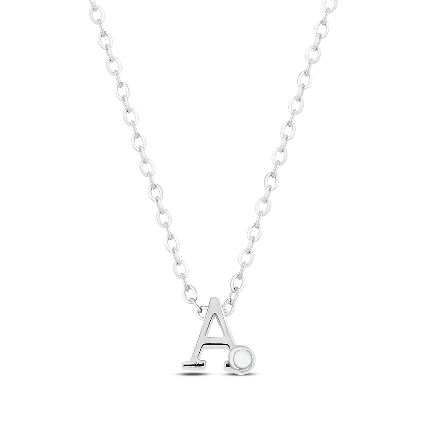 Anna | Moedermelk Initial Ketting Zilver