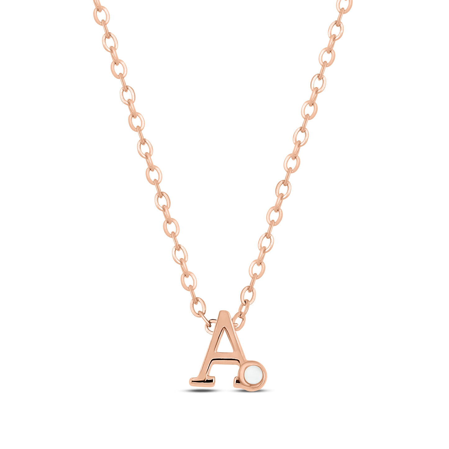 Anna | Moedermelk Initial Ketting massief