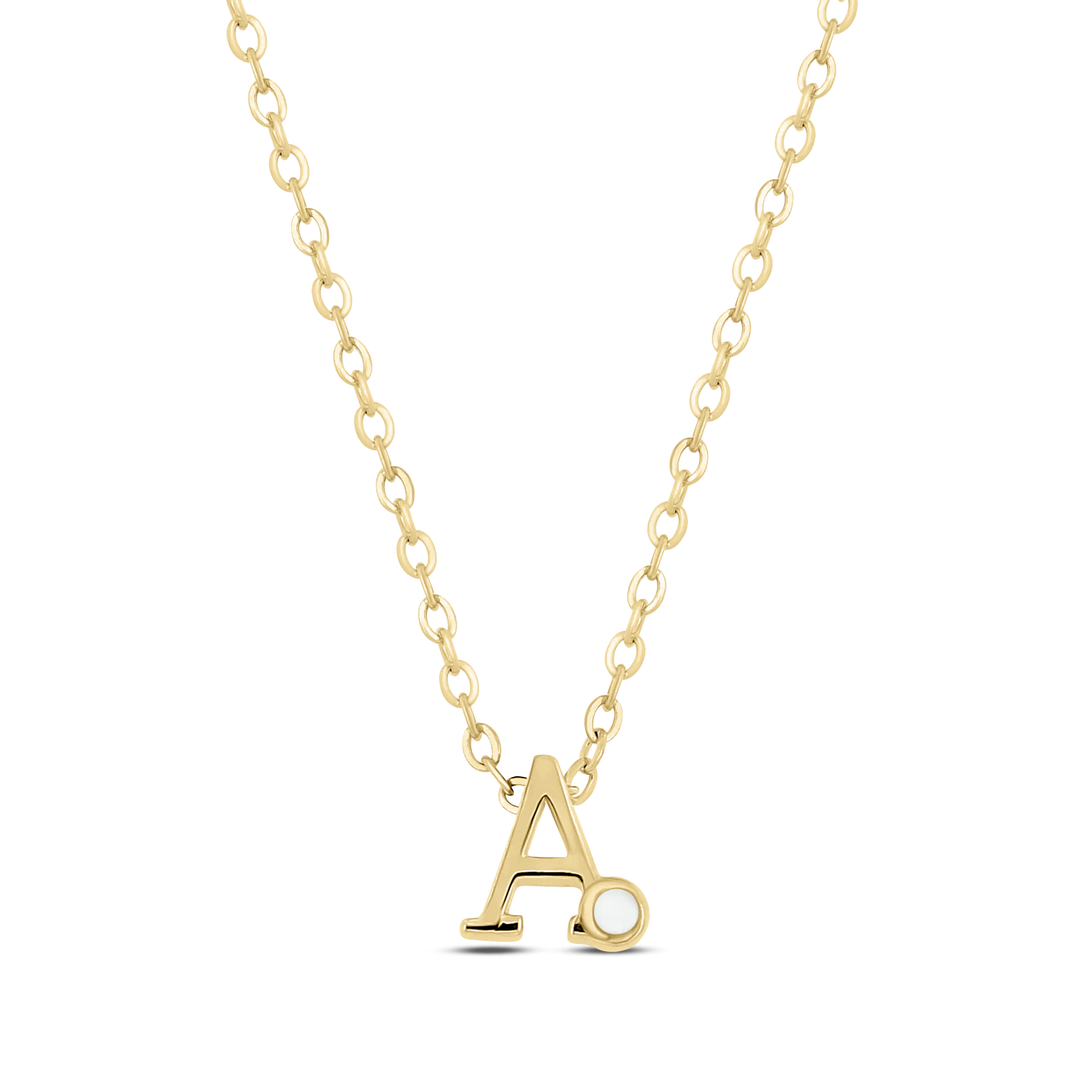 Anna | Moedermelk Initial Ketting massief