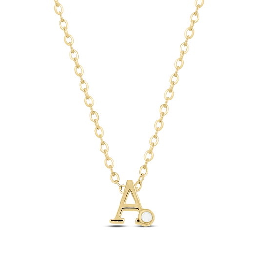 Anna | Moedermelk Initial Ketting massief