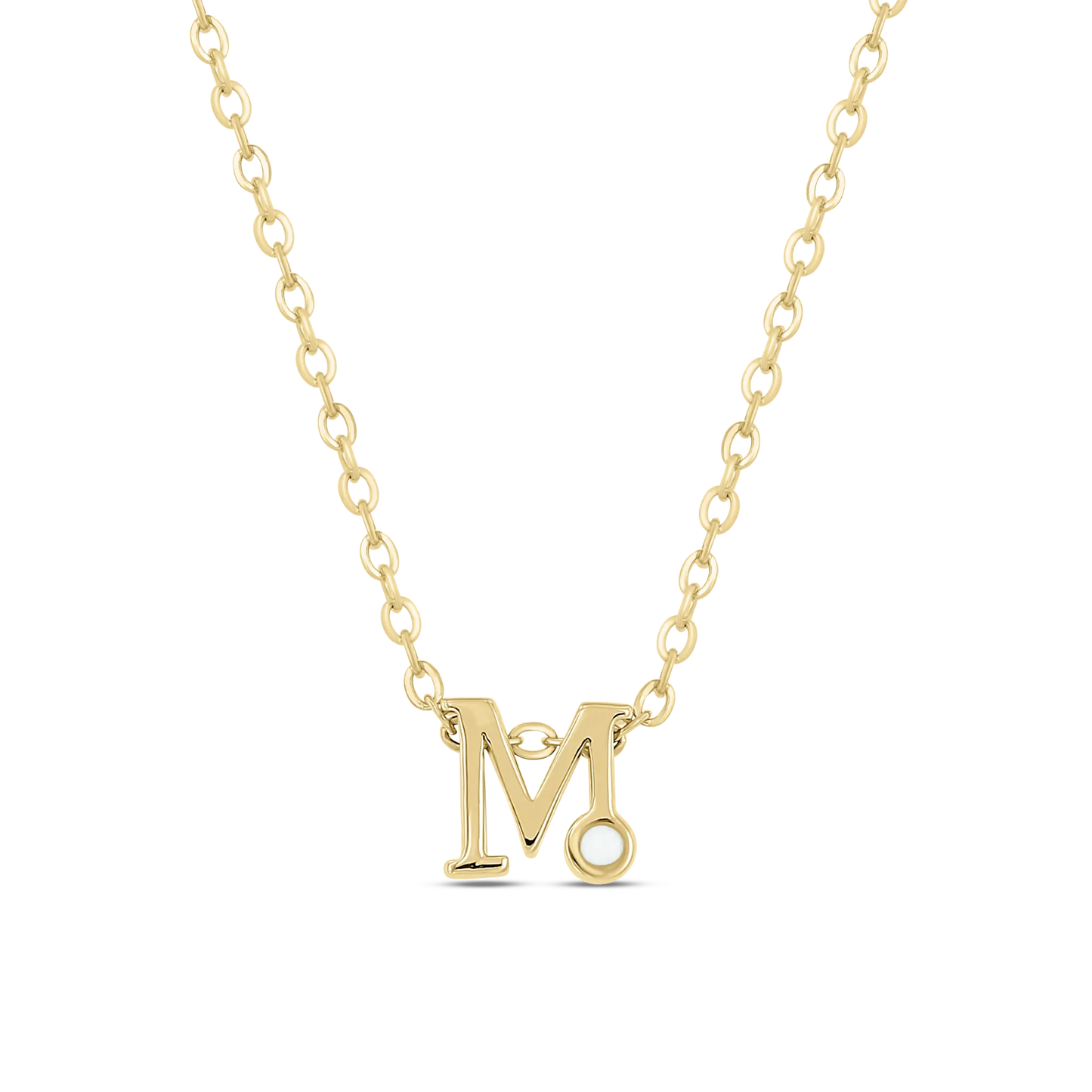 Anna | Moedermelk Initial Ketting massief