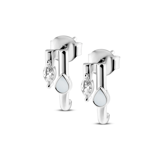 Daphne | Breast Milk Stud Earrings Silver