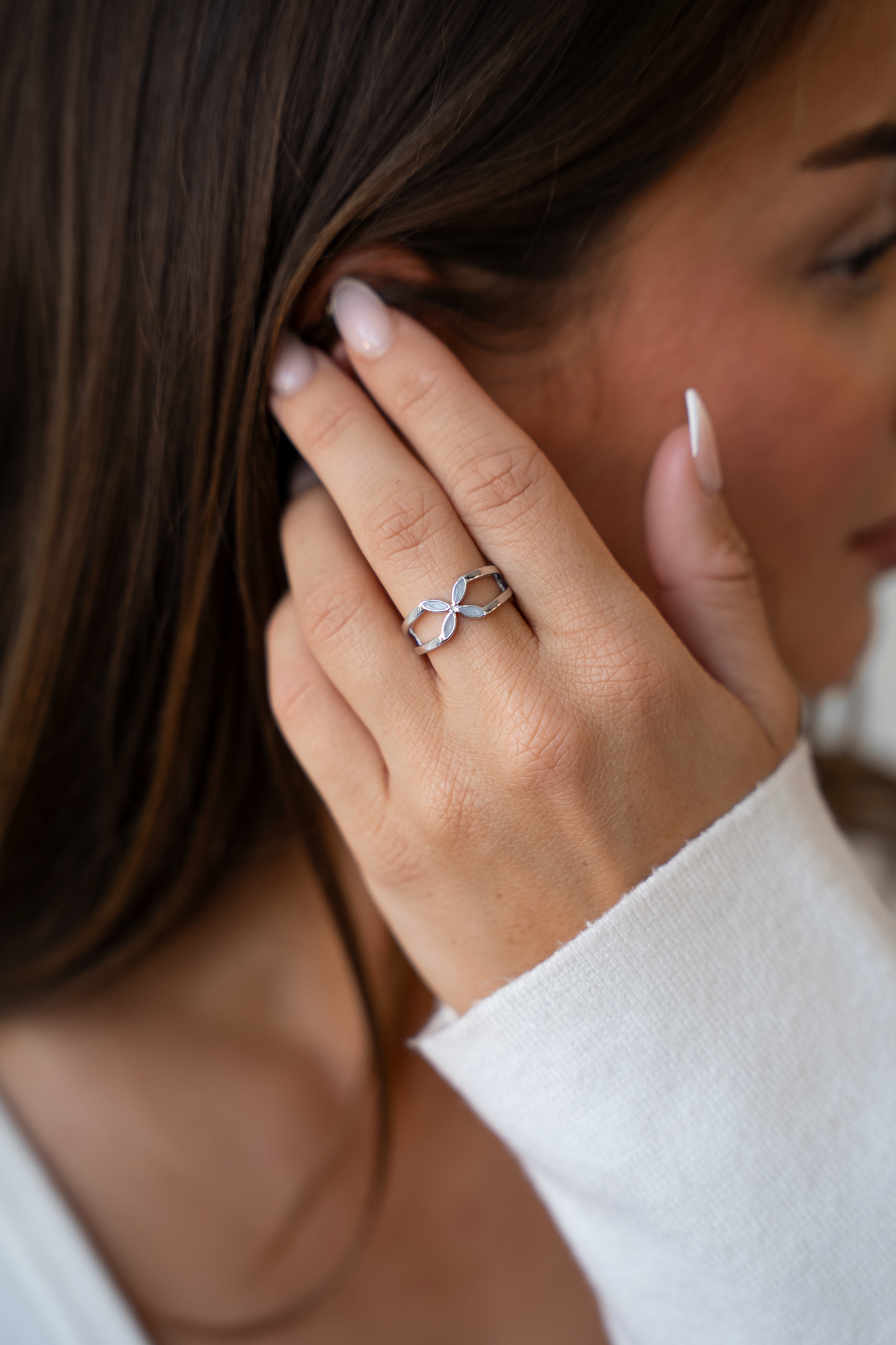 Fleur | Moedermelk Ring Zilver