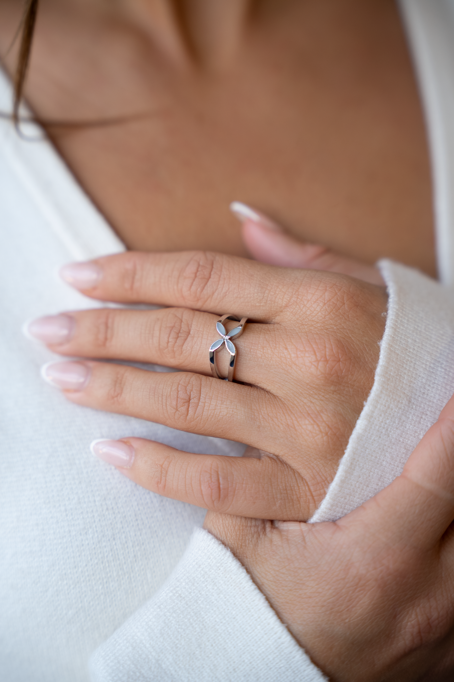 Fleur | Moedermelk Ring Zilver