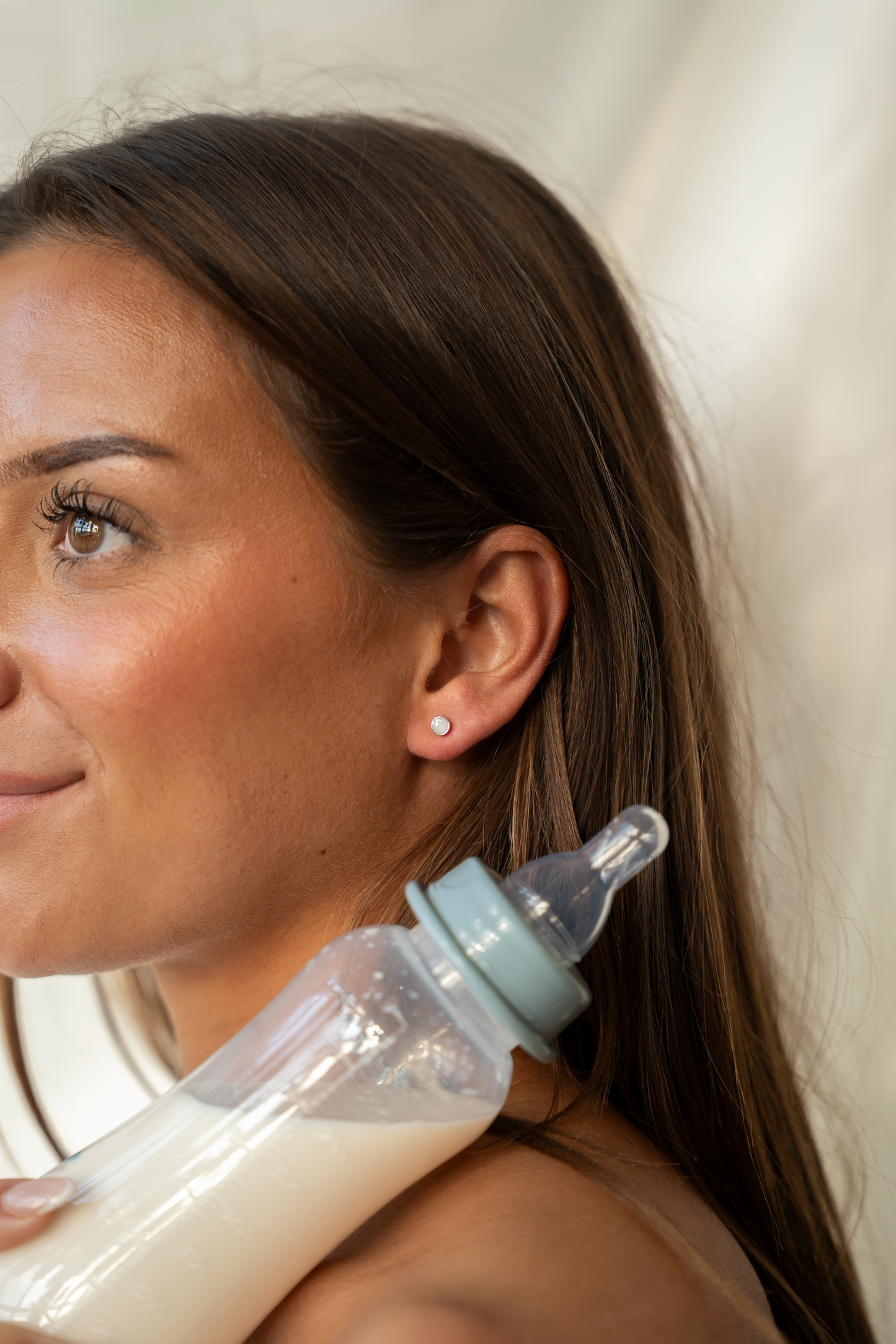 Mini Lis  | Moedermelk Oorstekers Zilver