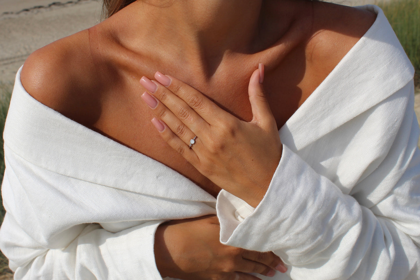 Giulia | Moedermelk Ring massief