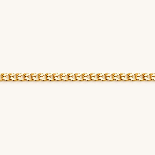 Stevige ketting van glanzend geel goud, ideaal voor een uitgesproken accent