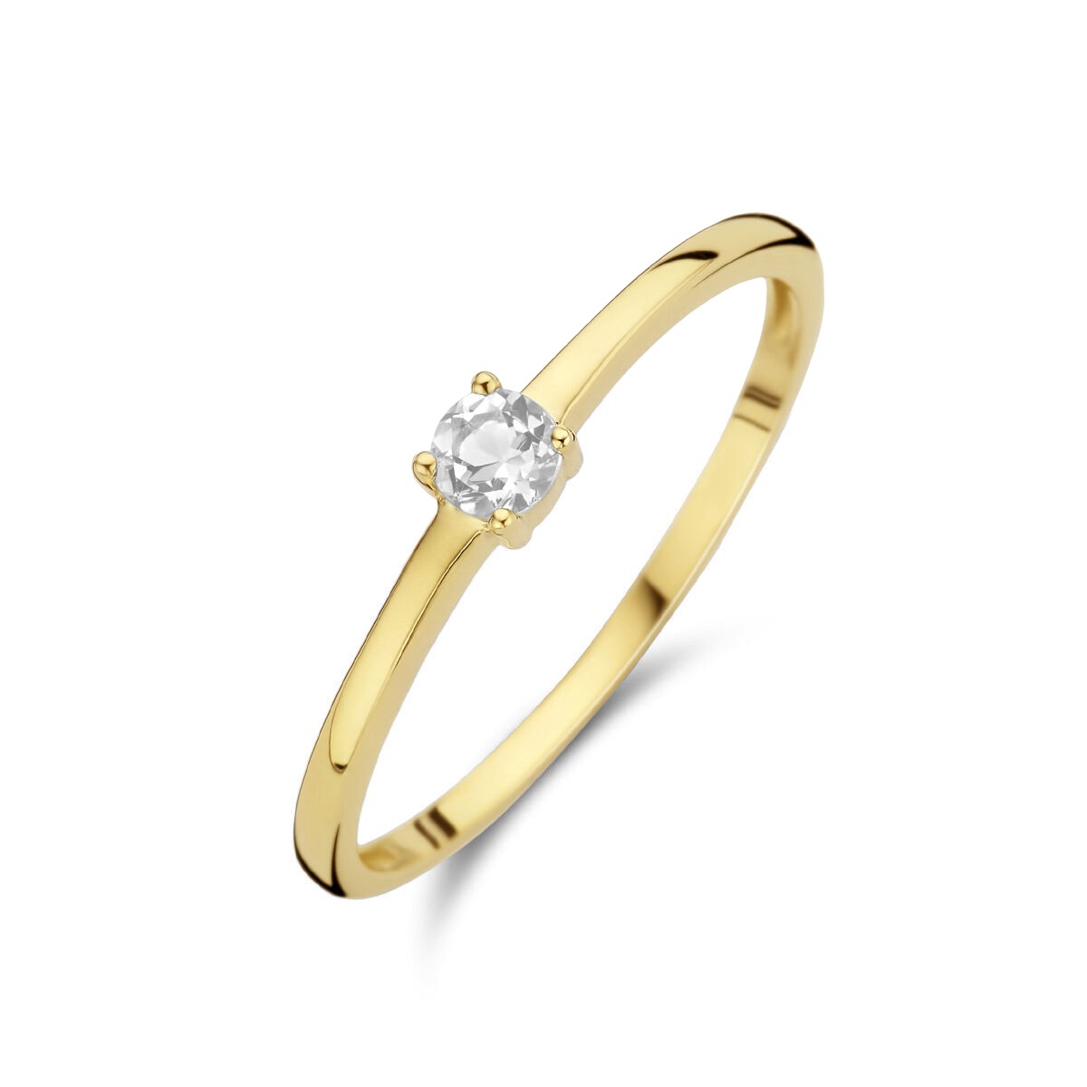 Puck | Geboortesteen Ring Goud