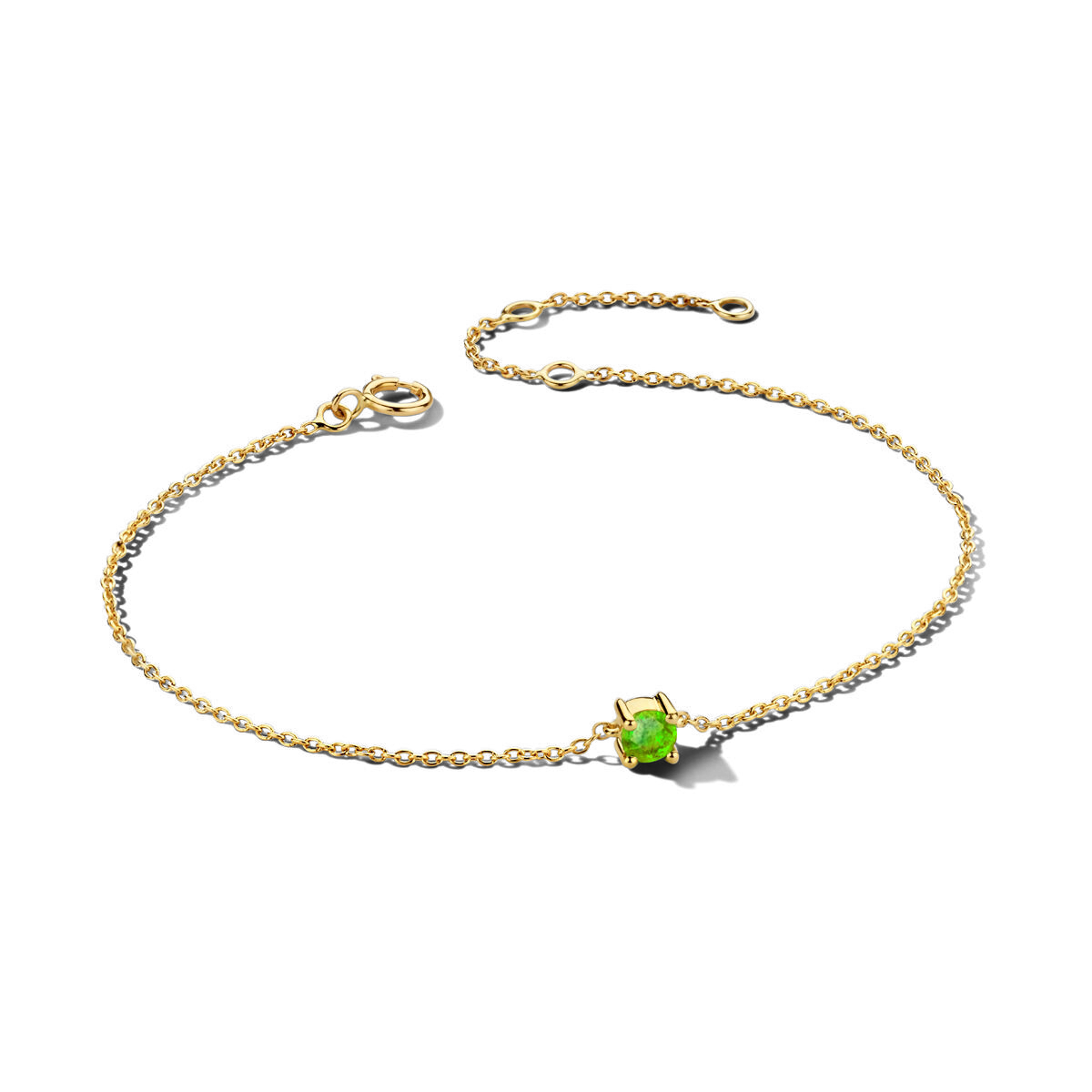 Lola | Geboortesteen Armband Goud