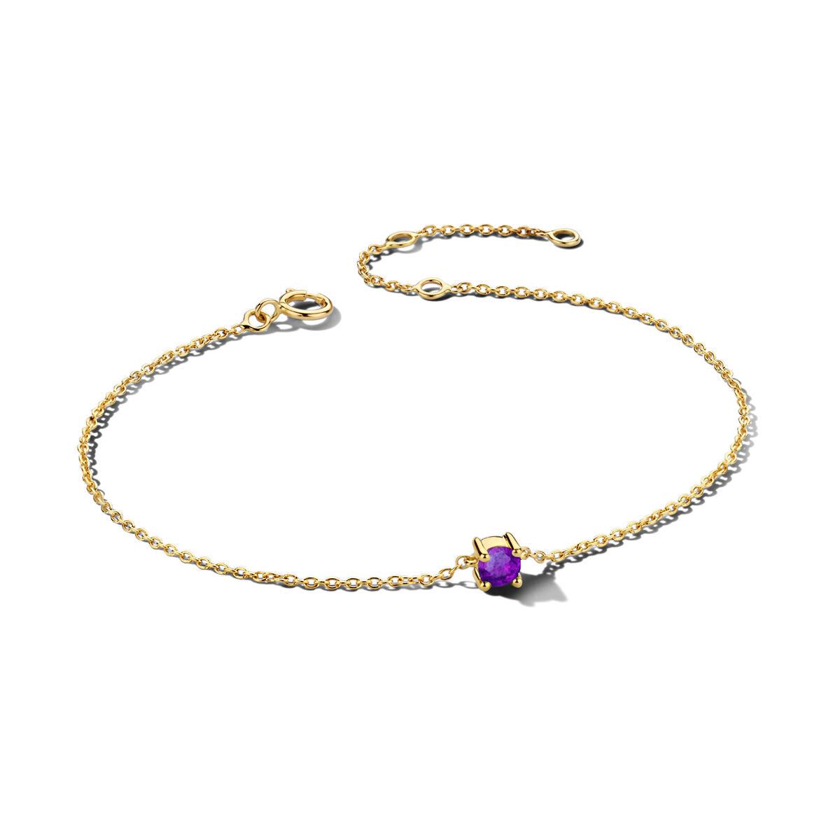 Lola | Geboortesteen Armband Goud