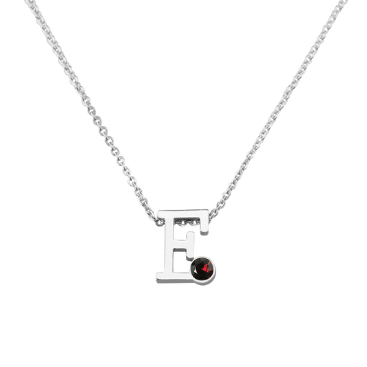 Eva | Geboortesteen Initial Zilver