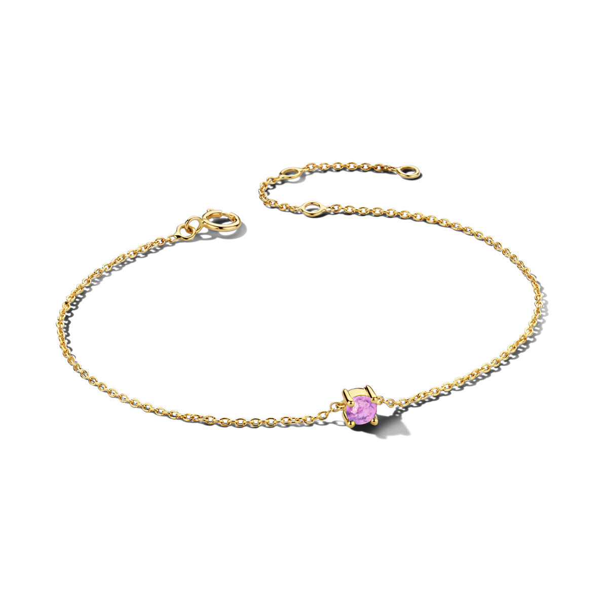Lola | Geboortesteen Armband Goud