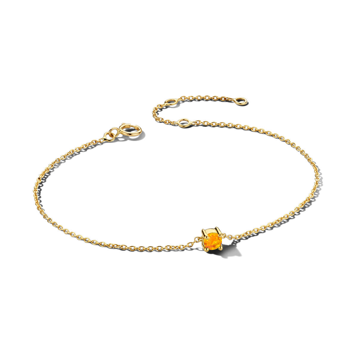 Lola | Geboortesteen Armband Goud