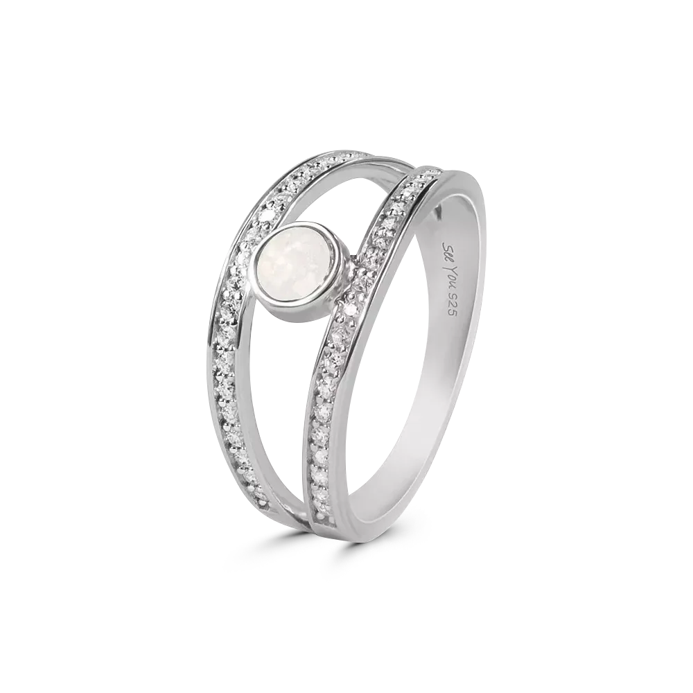 Iris | Moedermelk Ring Zilver