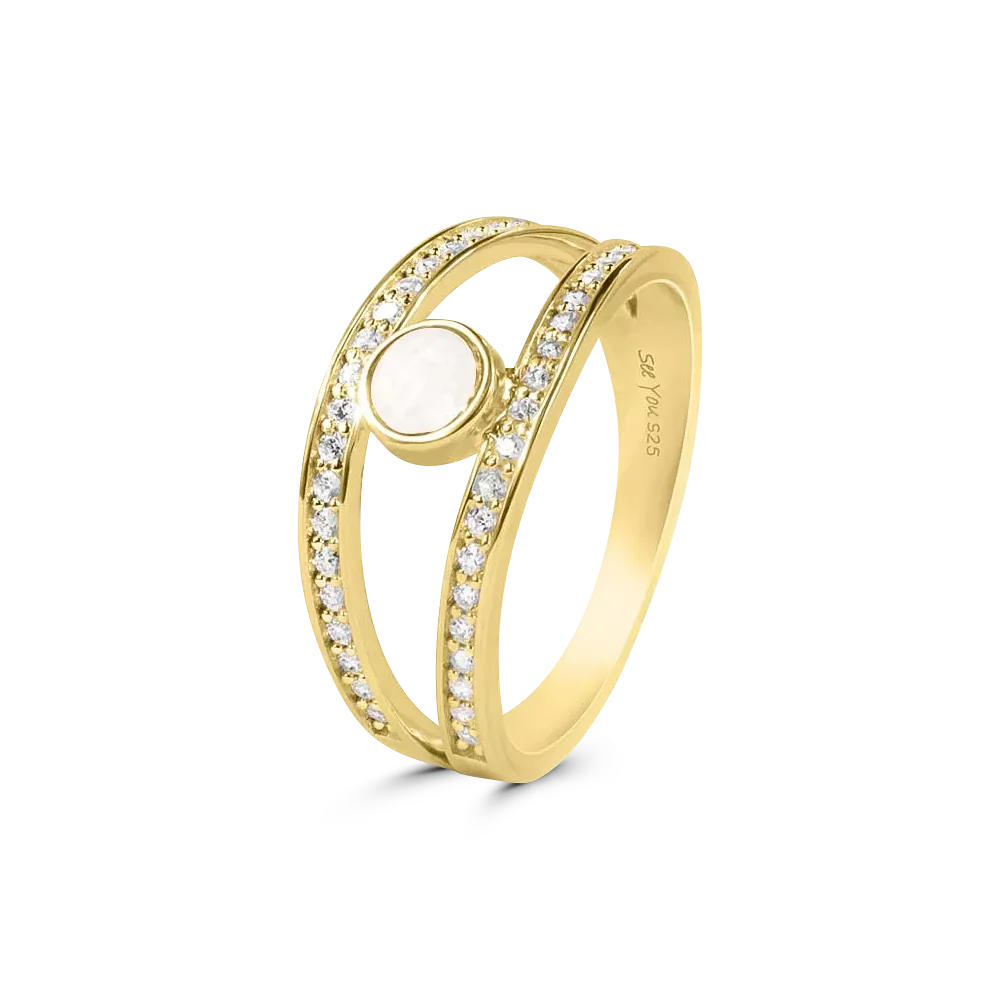 Iris | Moedermelk Ring Goud